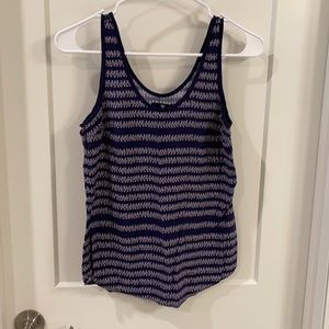 Navy floral tank